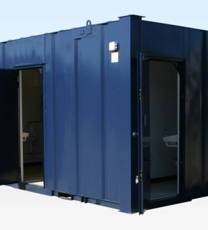 Cabina sanitaria 3-1 de acero 16x9 pies